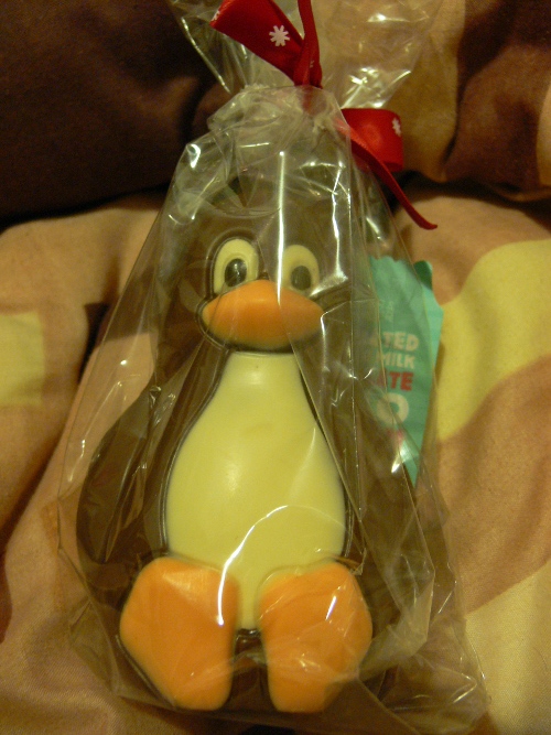 Pingüí de xocolata del Mark & Spencer